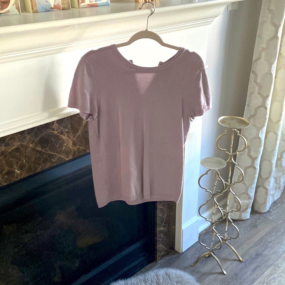 Light lavender knit top
